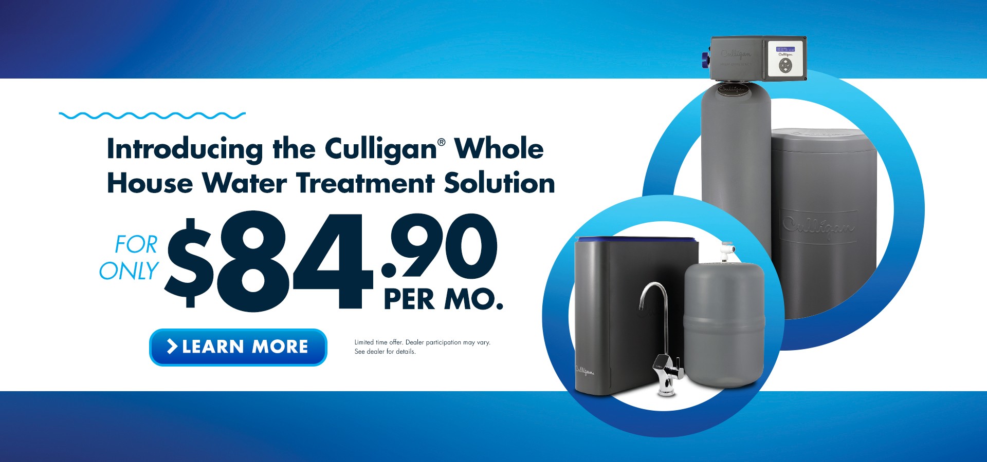 Culligan Whole House Water Treatment Solution, just $84.90/mo.